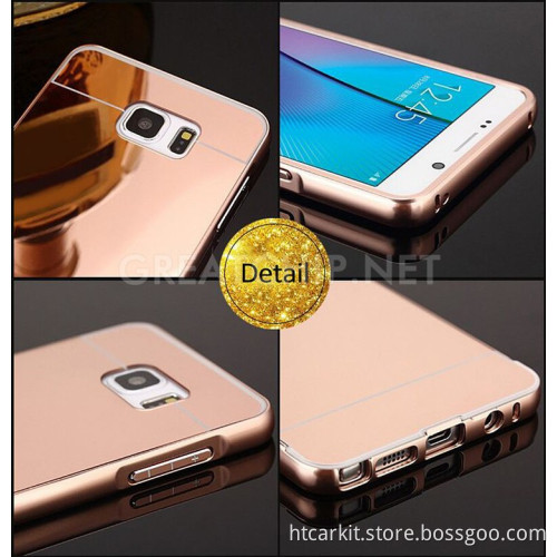For samsung galaxy note5 metal mirror aluminum bumper case